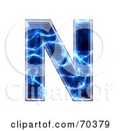 Blue Electric Symbol Capital N