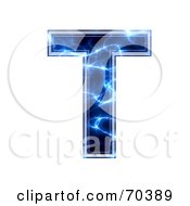 Royalty Free RF Clipart Illustration Of A Blue Electric Symbol Capital T