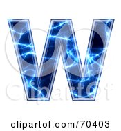 Blue Electric Symbol Capital W
