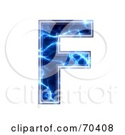 Blue Electric Symbol Capital F