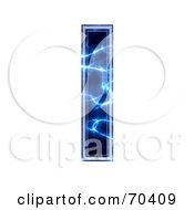 Blue Electric Symbol Lowercase L by chrisroll