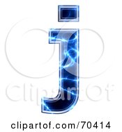 Blue Electric Symbol Lowercase J