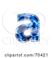 Royalty Free RF Clipart Illustration Of A Blue Electric Symbol Lowercase A by chrisroll