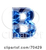 Royalty Free RF Clipart Illustration Of A Blue Electric Symbol Capital B