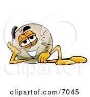 Baseball Mascot Cartoon Character Resting His Head On His Hand