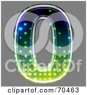 Royalty Free RF Clipart Illustration Of A Halftone Symbol Number 0
