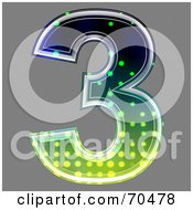 Royalty Free RF Clipart Illustration Of A Halftone Symbol Number 3 by chrisroll