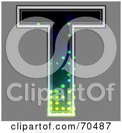 Royalty Free RF Clipart Illustration Of A Halftone Symbol Capital T