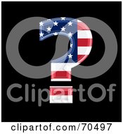 Royalty Free RF Clipart Illustration Of An American Symbol Question Mark by chrisroll
