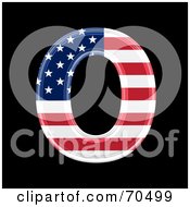 Royalty Free RF Clipart Illustration Of An American Symbol Capital O