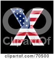 Royalty Free RF Clipart Illustration Of An American Symbol Capital X by chrisroll