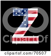 Royalty Free RF Clipart Illustration Of An American Symbol Capital Z