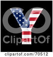 Royalty Free RF Clipart Illustration Of An American Symbol Capital Y by chrisroll