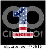 Royalty Free RF Clipart Illustration Of An American Symbol Number 1
