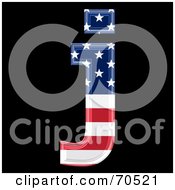 Royalty Free RF Clipart Illustration Of An American Symbol Lowercase J