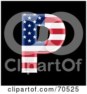 Royalty Free RF Clipart Illustration Of An American Symbol Capital P
