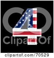 Royalty Free RF Clipart Illustration Of An American Symbol Number 4