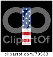 Royalty Free RF Clipart Illustration Of An American Symbol Lowercase L