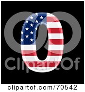 Royalty Free RF Clipart Illustration Of An American Symbol Number 0