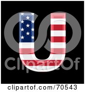 Royalty Free RF Clipart Illustration Of An American Symbol Capital U