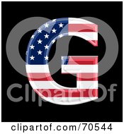 Royalty Free RF Clipart Illustration Of An American Symbol Capital G