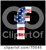 Royalty Free RF Clipart Illustration Of An American Symbol Lowercase F