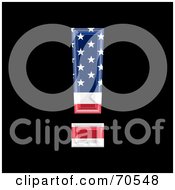 Royalty Free RF Clipart Illustration Of An American Symbol Exclamation Point by chrisroll