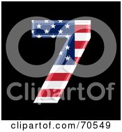 Royalty Free RF Clipart Illustration Of An American Symbol Number 7