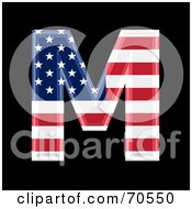 Royalty Free RF Clipart Illustration Of An American Symbol Capital M