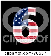 Royalty Free RF Clipart Illustration Of An American Symbol Number 6