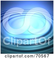 Poster, Art Print Of Background Of Circular Ripples On Blue Water