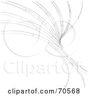 Royalty Free RF Clipart Illustration Of A White Background With Abstract Wire Swooshes