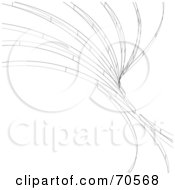 Poster, Art Print Of White Background With Abstract Wire Swooshes