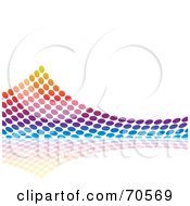 Royalty Free RF Clipart Illustration Of A White Background With Colorful Dots Reflecting by Arena Creative