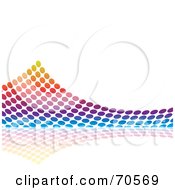 Poster, Art Print Of White Background With Colorful Dots Reflecting