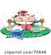 Royalty Free RF Clipart Illustration Of A Movie Theater Usher Holding A Ticket by jtoons #COLLC70646-0139