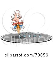 Poster, Art Print Of Man Being Bounced Around On A Jackhammer