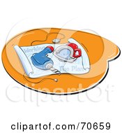 Royalty Free RF Clipart Illustration Of Tools Over Plans And A Computer Mouse