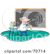 Male Professor Mixing Chemicals In A Class