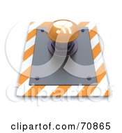 Royalty Free RF Clipart Illustration Of A 3d Orange Rss Push Button