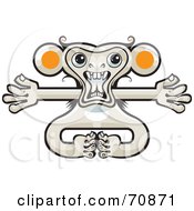 Royalty Free RF Clipart Illustration Of A Crazy Monkey
