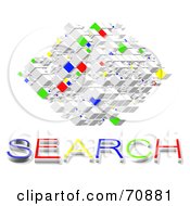 Colorful Square Of Cubes With Search Text