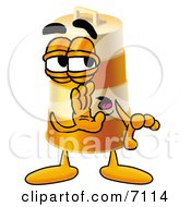 Barrel Mascot Cartoon Character Whispering And Gossiping