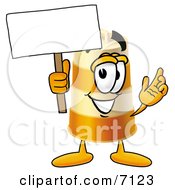 Clipart Picture Of A Barrel Mascot Cartoon Character Holding A Blank Sign