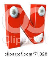 Royalty-Free (RF) Clipart Illustration of a 3d Red Letter A With Arms ...