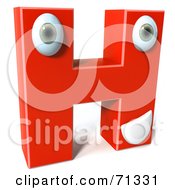 3d Red Character Letter N Posters, Art Prints by - Interior Wall Decor ...