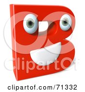 Royalty-Free (RF) Clipart Illustration of a 3d Red Letter A With Arms ...