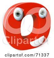 Royalty-Free (RF) Clipart Illustration of a 3d Red Letter A With Arms ...