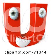 Royalty-Free (RF) Clipart Illustration of a 3d Red Letter A With Arms ...