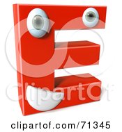 Royalty-Free (RF) Clipart Illustration of a 3d Red Letter A With Arms ...